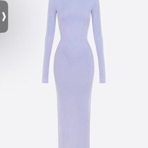 Alex Perry crystal embellished Lavender Long Sleeve Dress